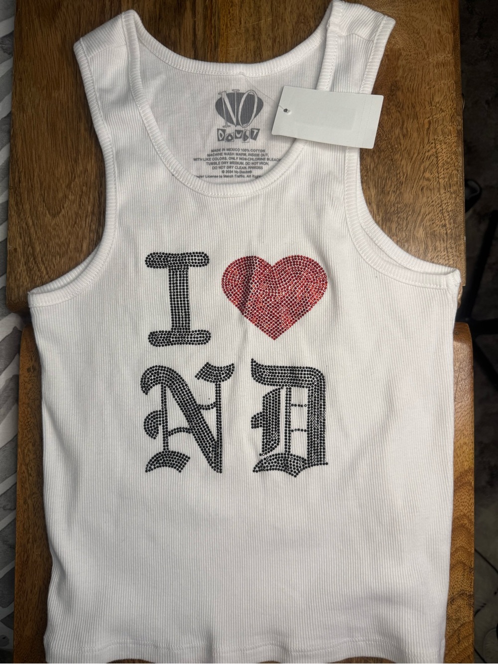 White 'I ♥ ND' Girls' Tank Top
